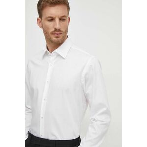 BOSS cămașă din bumbac bărbați, culoarea alb, cu guler clasic, regular 50511358 imagine