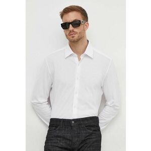 BOSS cămașă din bumbac bărbați, culoarea alb, cu guler clasic, relaxed 50508819 imagine