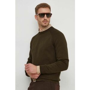 BOSS pulover din amestec de lana barbati, culoarea maro, light imagine