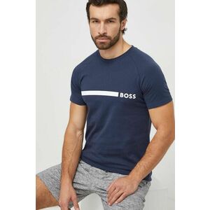 BOSS tricou din bumbac bărbați, culoarea bleumarin, cu imprimeu 50517970 imagine