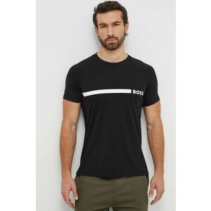 BOSS tricou din bumbac bărbați, culoarea negru, cu imprimeu 50517970 imagine