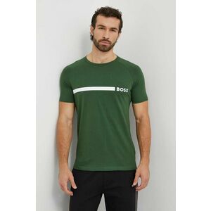 BOSS tricou din bumbac bărbați, culoarea verde, cu imprimeu 50517970 imagine