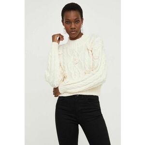 Answear Lab pulover femei, culoarea bej, cu turtleneck imagine