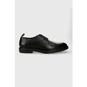 BOSS pantofi de piele Larry barbati, culoarea negru, 50511939 imagine