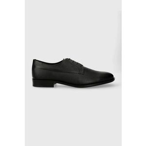 BOSS pantofi de piele Colby barbati, culoarea negru, 50511626 imagine