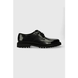 BOSS pantofi de piele Richayl barbati, culoarea negru, 50512936 imagine