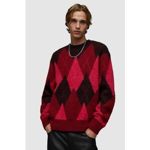 AllSaints pulover de lana Harley barbati, culoarea rosu, călduros imagine