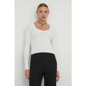 Hollister Co. pulover femei, culoarea alb, light imagine
