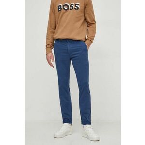 Boss Orange pantaloni barbati, culoarea albastru marin, mulata imagine