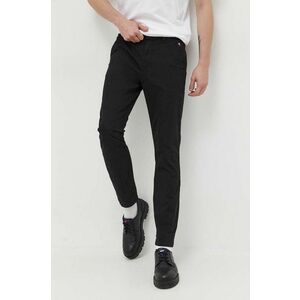 Tommy Jeans pantaloni bărbați, culoarea negru, drept DM0DM18339 imagine