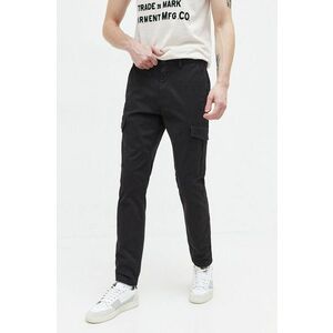 Tommy Jeans pantaloni bărbați, culoarea negru, cu fason cargo DM0DM18341 imagine