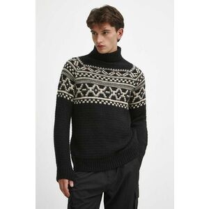 Medicine pulover barbati, culoarea negru, călduros, cu guler imagine