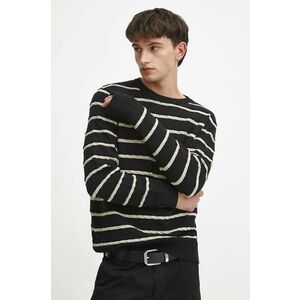 Medicine pulover de bumbac barbati, culoarea negru, light imagine