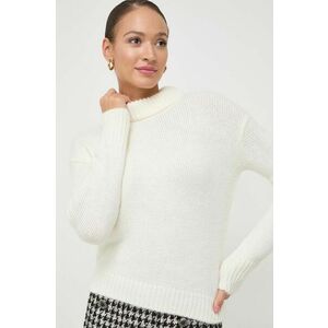 Morgan pulover din amestec de lana femei, culoarea bej, cu turtleneck imagine