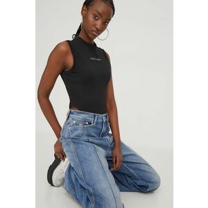 Tommy Jeans body femei, culoarea negru imagine