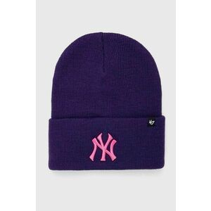 47brand caciula MLB New York Yankees culoarea violet, din tricot gros imagine