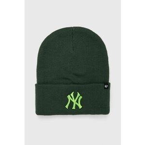 47brand caciula MLB New York Yankees culoarea verde, din tricot gros imagine