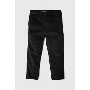 United Colors of Benetton pantaloni copii culoarea negru, neted imagine