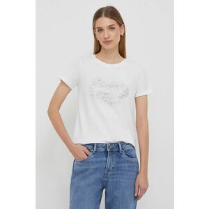 Pepe Jeans tricou din bumbac KIM femei, culoarea alb imagine
