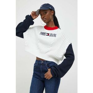 Tommy Jeans pulover femei, culoarea bej, light DW0DW17497 imagine