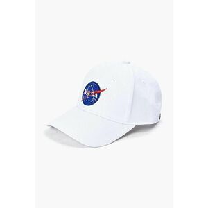 Alpha Industries șapcă de baseball din bumbac NASA Cap culoarea alb, cu imprimeu 186903.09-white imagine
