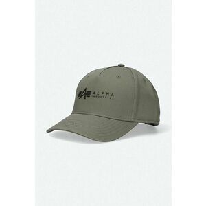 Alpha Industries șapcă de baseball din bumbac culoarea verde, cu imprimeu 126912.257-green imagine