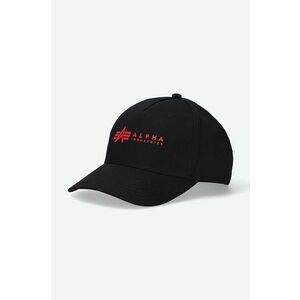 Alpha Industries șapcă de baseball din bumbac culoarea negru, cu imprimeu 126912.94-black imagine