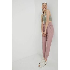 Eivy pantaloni femei, culoarea roz, neted imagine