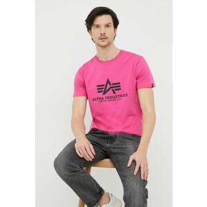 Alpha Industries tricou din bumbac culoarea roz, cu imprimeu imagine