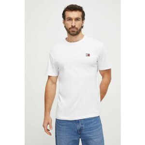 Tommy Jeans tricou din bumbac bărbați, culoarea alb, cu imprimeu DM0DM17995 imagine