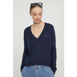 Tommy Jeans pulover femei, culoarea bleumarin, light DW0DW17251 imagine