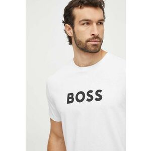 BOSS tricou din bumbac bărbați, culoarea alb, cu imprimeu 50503276 imagine