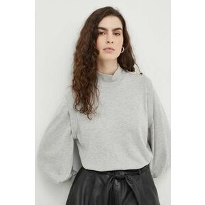 Bruuns Bazaar pulover femei, culoarea gri, light, cu turtleneck imagine