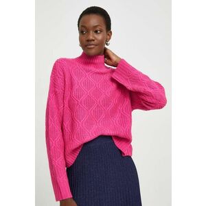 Answear Lab pulover femei, culoarea rosu, cu turtleneck imagine