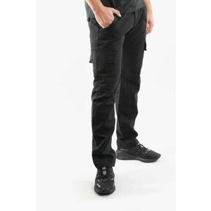 Alpha Industries pantaloni de bumbac Agent Pant culoarea negru, cu fit cargo 158205.03-black imagine