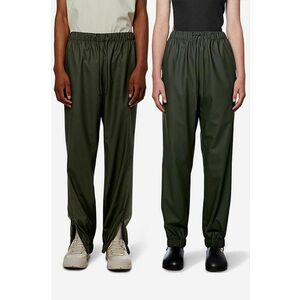 Rains pantaloni impermeabili 18560-GREEN Rain Pants Regular culoarea verde, drept, medium waist imagine