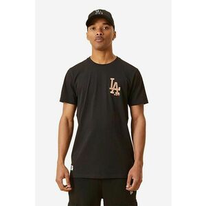 New Era tricou din bumbac Dodgers Metallic Print culoarea negru, cu imprimeu 12893116-black imagine