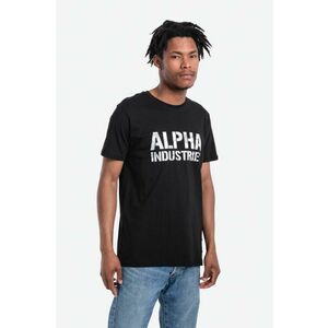 Alpha Industries tricou din bumbac culoarea negru, cu imprimeu 156513.95-black imagine