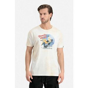 Alpha Industries tricou din bumbac Nose Art T-Shirt culoarea bej, cu imprimeu 106520.300-cream imagine