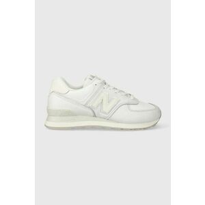 New Balance sneakers din piele 574 culoarea alb, WL574IM2 imagine