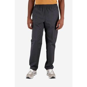 New Balance pantaloni bărbați, culoarea gri, drept imagine