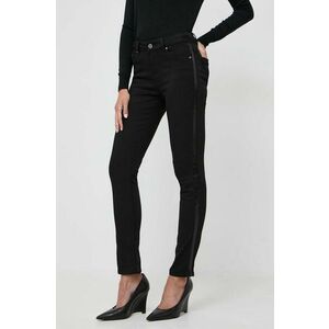 Morgan pantaloni femei, culoarea negru, mulata, high waist imagine