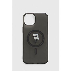 Karl Lagerfeld Husă pentru telefon iPhone 15 Plus 6.7 culoarea negru imagine