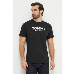 Tommy Jeans tricou din bumbac bărbați, culoarea negru, cu imprimeu DM0DM18264 imagine