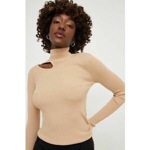 Answear Lab pulover femei, culoarea maro, light, cu turtleneck imagine