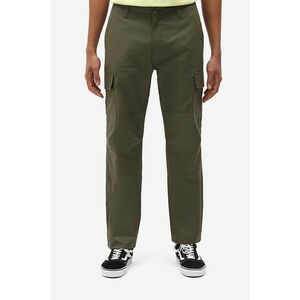 Dickies pantaloni de bumbac culoarea verde, drept DK0A4XDUMGR-GREEN imagine