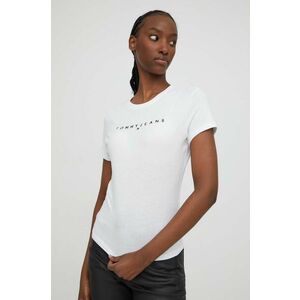 Tommy Jeans tricou din bumbac femei, culoarea alb DW0DW17361 imagine
