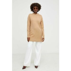 Answear Lab pulover femei, culoarea maro, cu turtleneck imagine