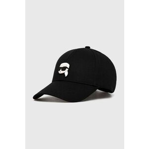 Karl Lagerfeld șapcă de baseball din bumbac culoarea negru, cu imprimeu imagine
