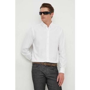 BOSS cămașă din bumbac bărbați, culoarea alb, cu guler button-down, regular 50508914 imagine